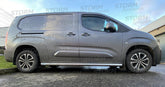 Citroen Berlingo - Peugeot Partner - 2018 On - Side Bars - Angular - Lwb - 70mm - Stainless Steel